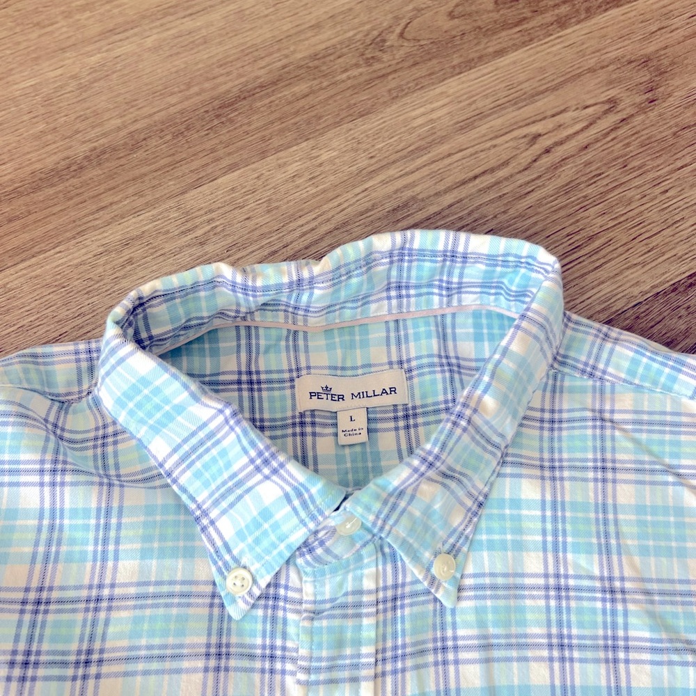 Peter Millar L button shirt